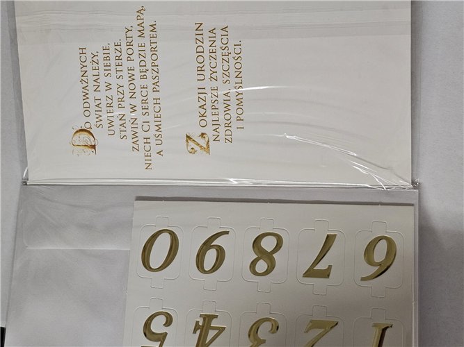Kartki urodzinowe z wymienną cyfrą kartka urodzinowa 10,5 cm *21,5 cm 16092838134