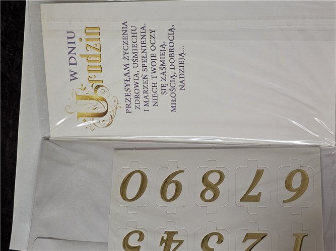 Kartki urodzinowe z wymienną cyfrą kartka urodzinowa 10,5 cm *21,5 cm 16092844122
