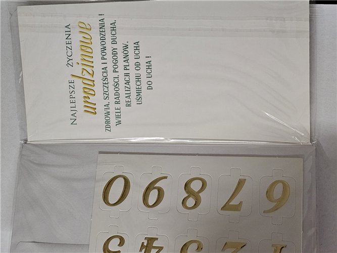 Kartki urodzinowe z wymienną cyfrą kartka urodzinowa 10,5 cm *21,5 cm 16092846554