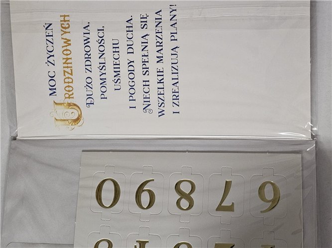 Kartki urodzinowe z wymienną cyfrą kartka urodzinowa 10,5 cm *21,5 cm 16092849399
