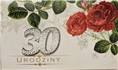 kartka urodzinowa na 30 lat  11,4 cm *19 cm 16092896015
