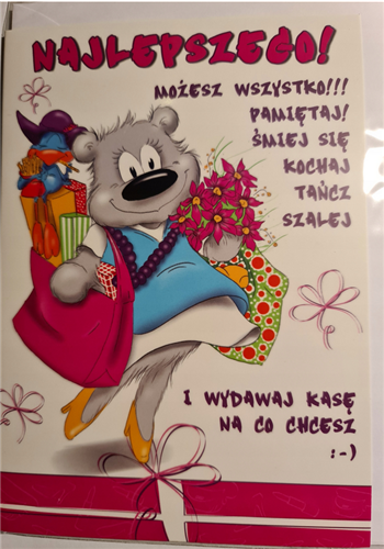 Kartki urodzinowe kartka urodzinowa WESOŁE Zabawna  11,7 cm  *16,5  cm 10017239391 16897829387