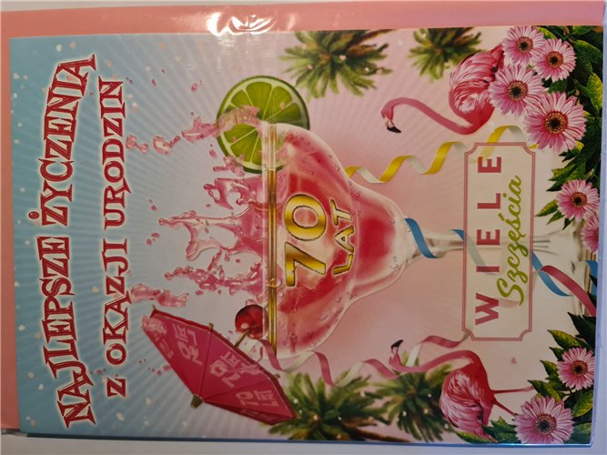 kartka urodzinowa na 70 lat  15,5 cm *22 cm 16611829558