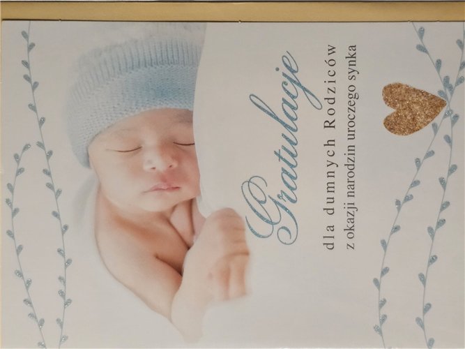 GRATULACJE Z OKAZJI NARODZIN DZIECKA 11,7 cm *16,7 cm 12583289836