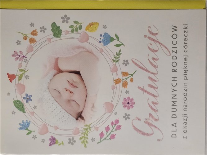 GRATULACJE Z OKAZJI NARODZIN DZIECKA 11,7 cm *16,7 cm 16632215530