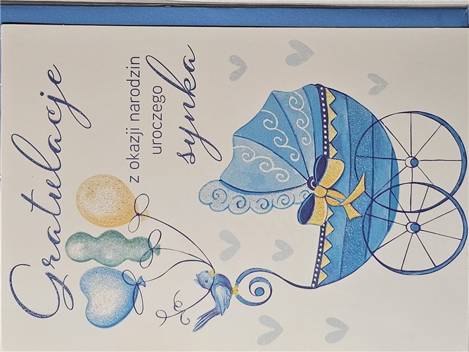GRATULACJE Z OKAZJI NARODZIN DZIECKA 11,7 cm *16,7 cm 16632274268