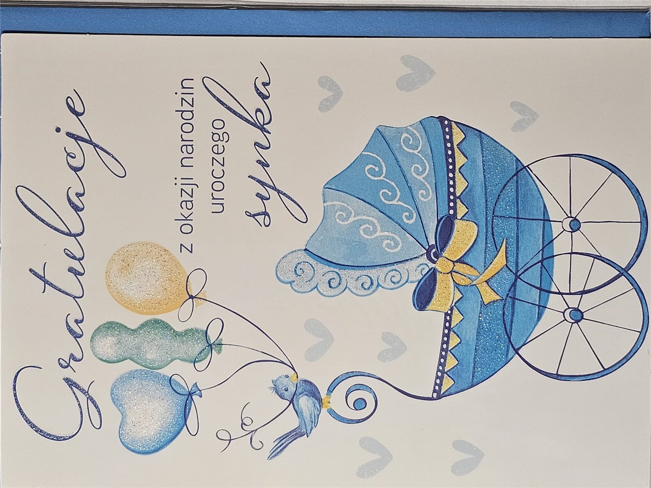 GRATULACJE Z OKAZJI NARODZIN DZIECKA 11,7 cm *16,7 cm 16632274268