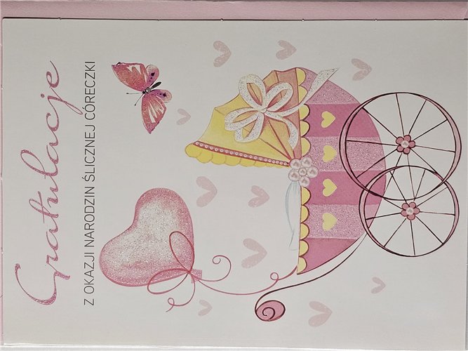 GRATULACJE Z OKAZJI NARODZIN DZIECKA 11,7 cm *16,7 cm 16632281712