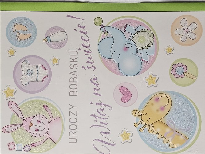 GRATULACJE Z OKAZJI NARODZIN DZIECKA 11,7 cm *16,7 cm 16632297799