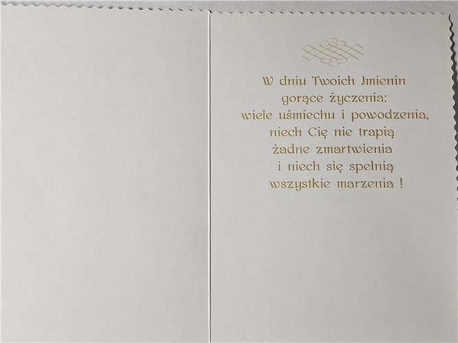 Kartki imieninowe Kartki na imieniny 11,7 cm *16,5 cm 16897829776