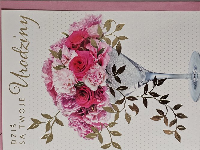 Kartki urodzinowe kartka urodzinowa karnet urodzinowy  11,7 cm *16,5  17055894422