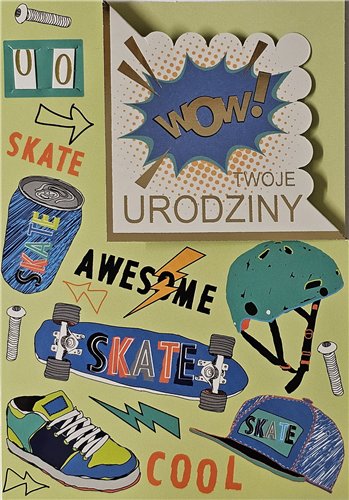 Kartki urodzinowe dla dziecka z wymienną cyferką  12 cm *17 cm 17055924095