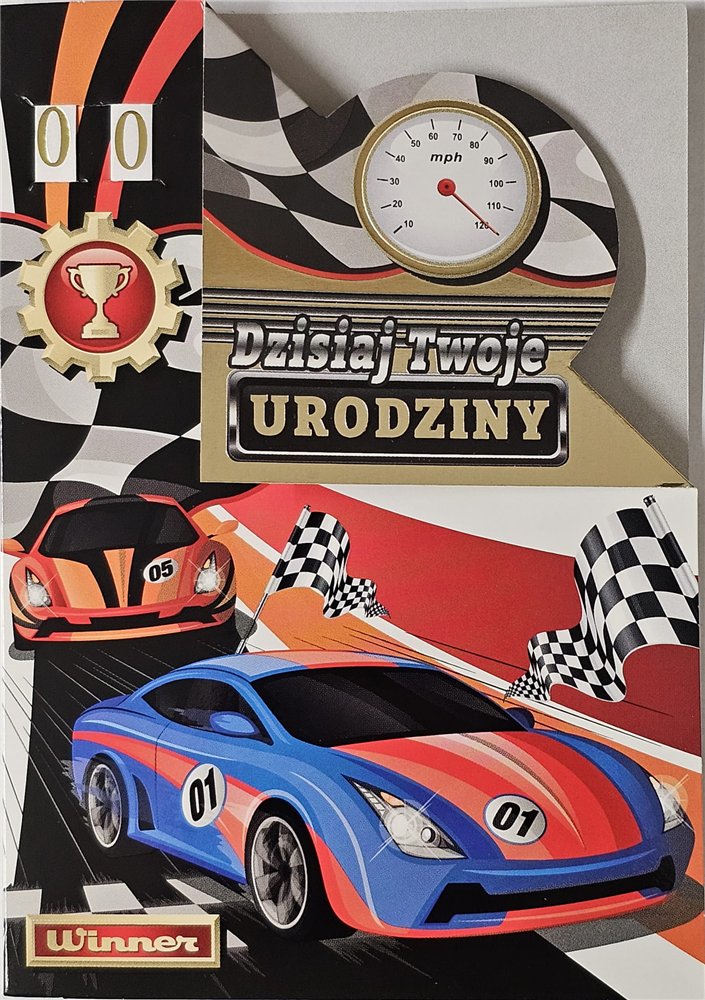 Kartki urodzinowe dla dziecka z wymienną cyferką  12 cm *17 cm 17055974773