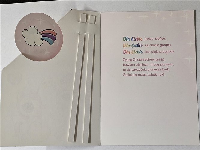 Kartki urodzinowe dla dziecka z wymienną cyferką  12 cm *17 cm 17055983446