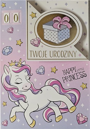 Kartki urodzinowe dla dziecka z wymienną cyferką  12 cm *17 cm 17055995014