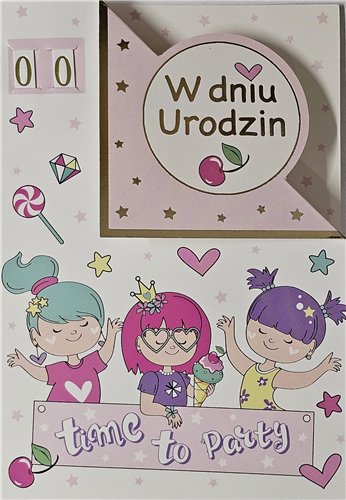 Kartki urodzinowe dla dziecka z wymienną cyferką  12 cm *17 cm 17055998282