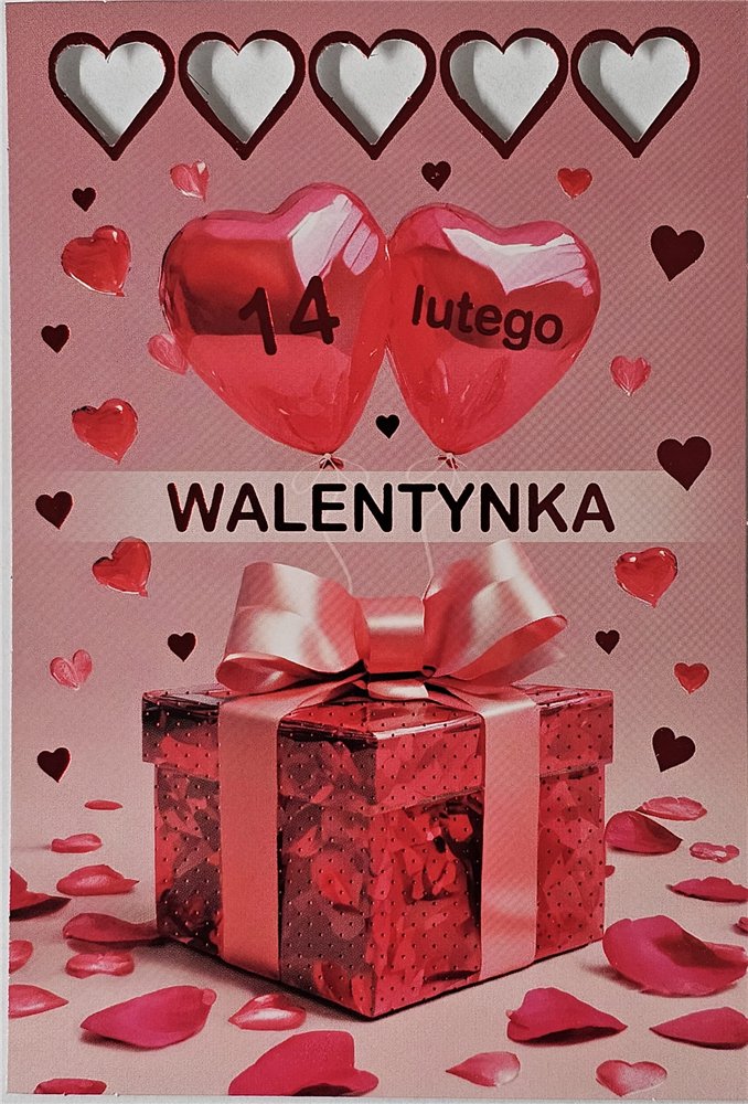 pocztówka na Walentynki na dzień zakochanych  10,5 cm *15,5 cm   17055999671