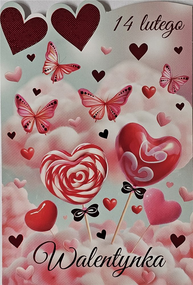 pocztówka na Walentynki na dzień zakochanych  10,5 cm *15,5 cm   17056003364