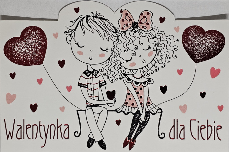 pocztówka na Walentynki na dzień zakochanych  10,5 cm *15,5 cm   17056004088