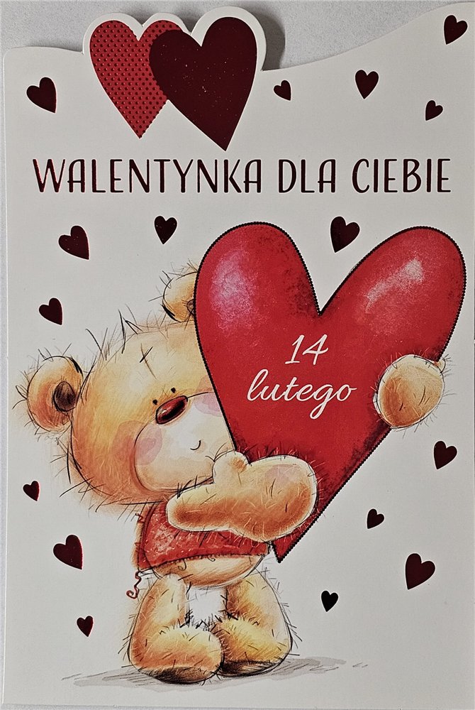 pocztówka na Walentynki na dzień zakochanych  10,5 cm *15,5 cm   17056004615