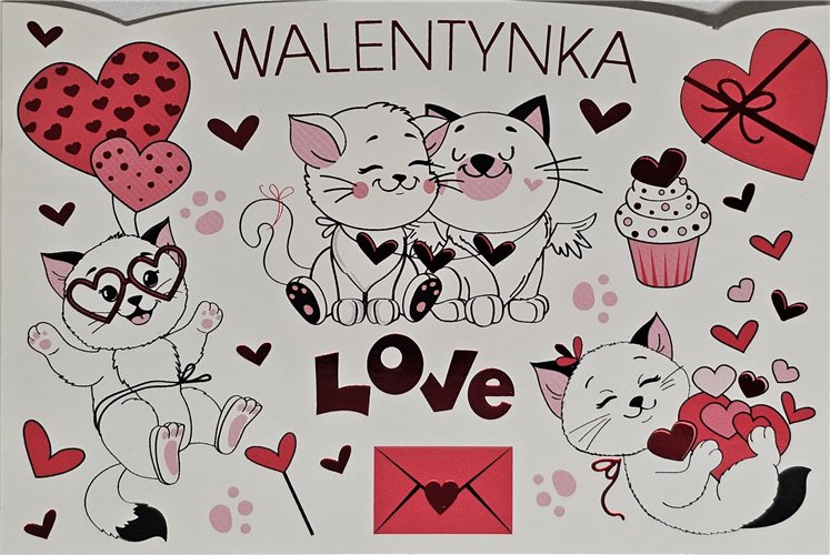 pocztówka na Walentynki na dzień zakochanych  10,5 cm *15,5 cm   17056005192