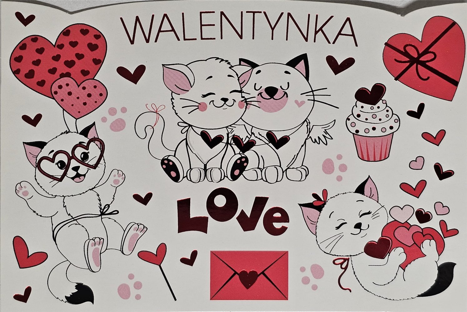 pocztówka na Walentynki na dzień zakochanych  10,5 cm *15,5 cm   17056005192