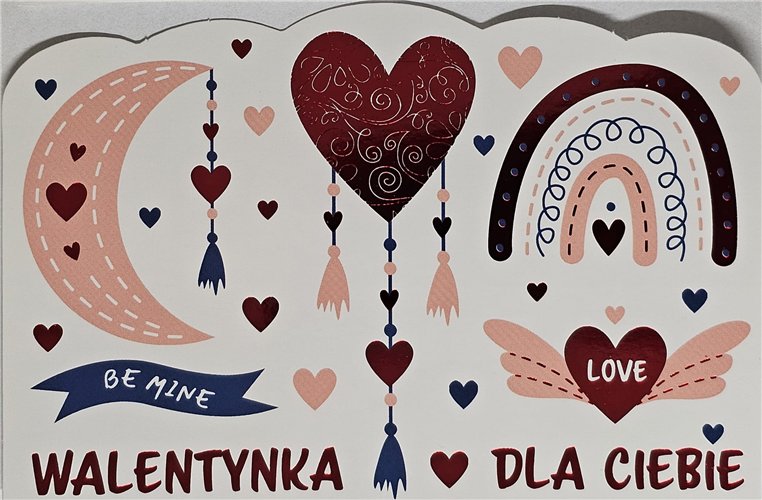 pocztówka na Walentynki na dzień zakochanych  10,5 cm *15,5 cm  17056006519