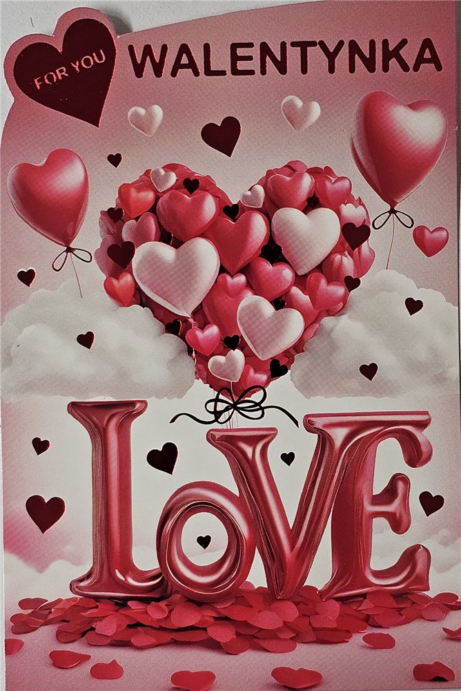 pocztówka na Walentynki na dzień zakochanych  10,5 cm *15,5 cm  17056007411