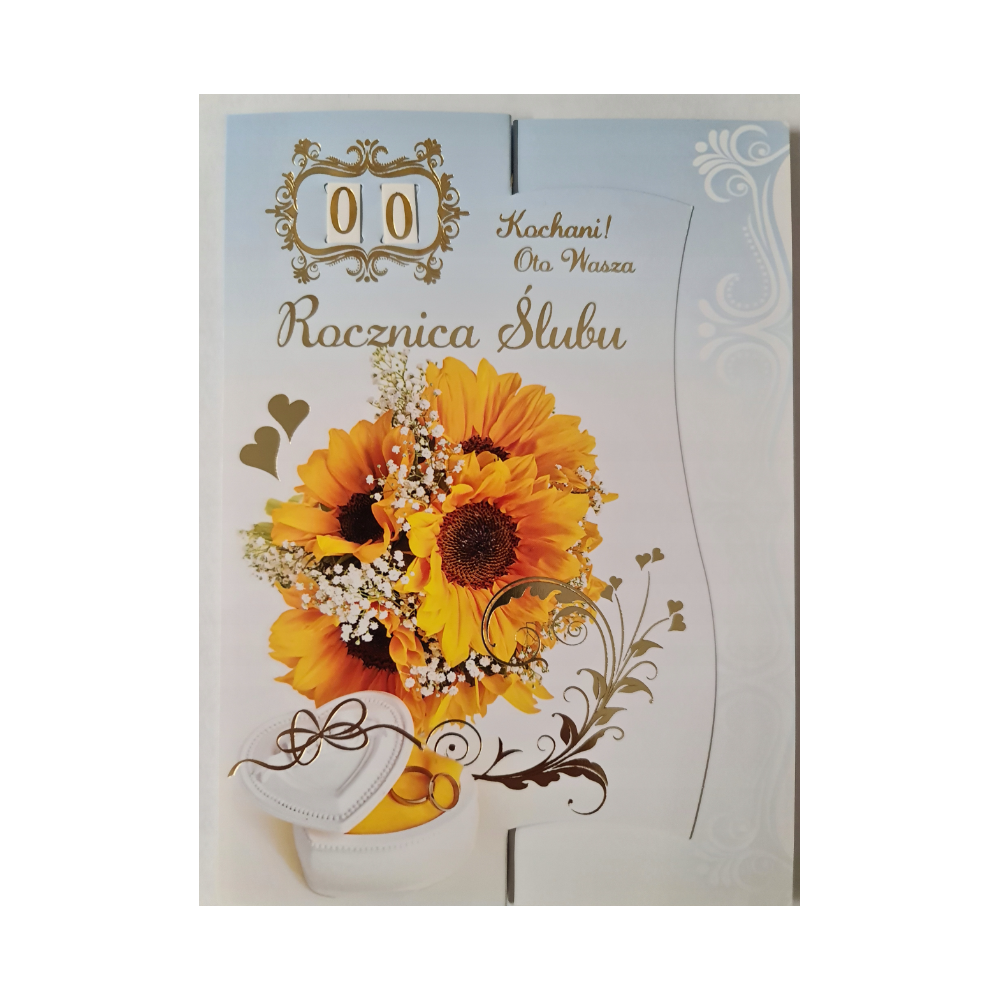 Kartki na rocznicę ślubu z wymiennymi cyframi   11,7 cm *16,50 cm 11794336954