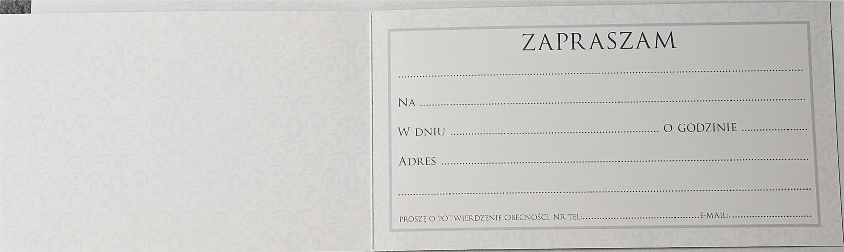 zaproszenia uniwersalne  9 cm *17 cm 17162055622