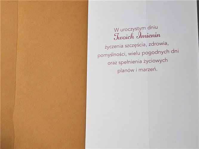 Kartki imieninowe Kartki na imieniny 11,7 cm *16,5 cm 17182275184
