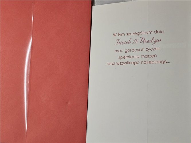 kartka na osiemnastkę kartka na 18 kartki WESOŁE  11,5 cm *16,5 cm 17182371370
