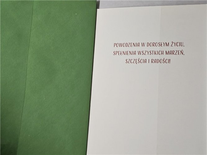 kartka na osiemnastkę kartka na 18 kartki WESOŁE  11,5 cm *16,5 cm 17182427890