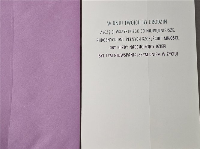 kartka na osiemnastkę kartka na 18 kartki WESOŁE  11,5 cm *16,5 cm 17182438867