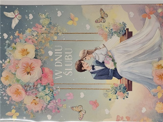 pamiątka na ślub, kartka na ślub, pocztówka ślubna 12 cm *16,5 cm 17182470317