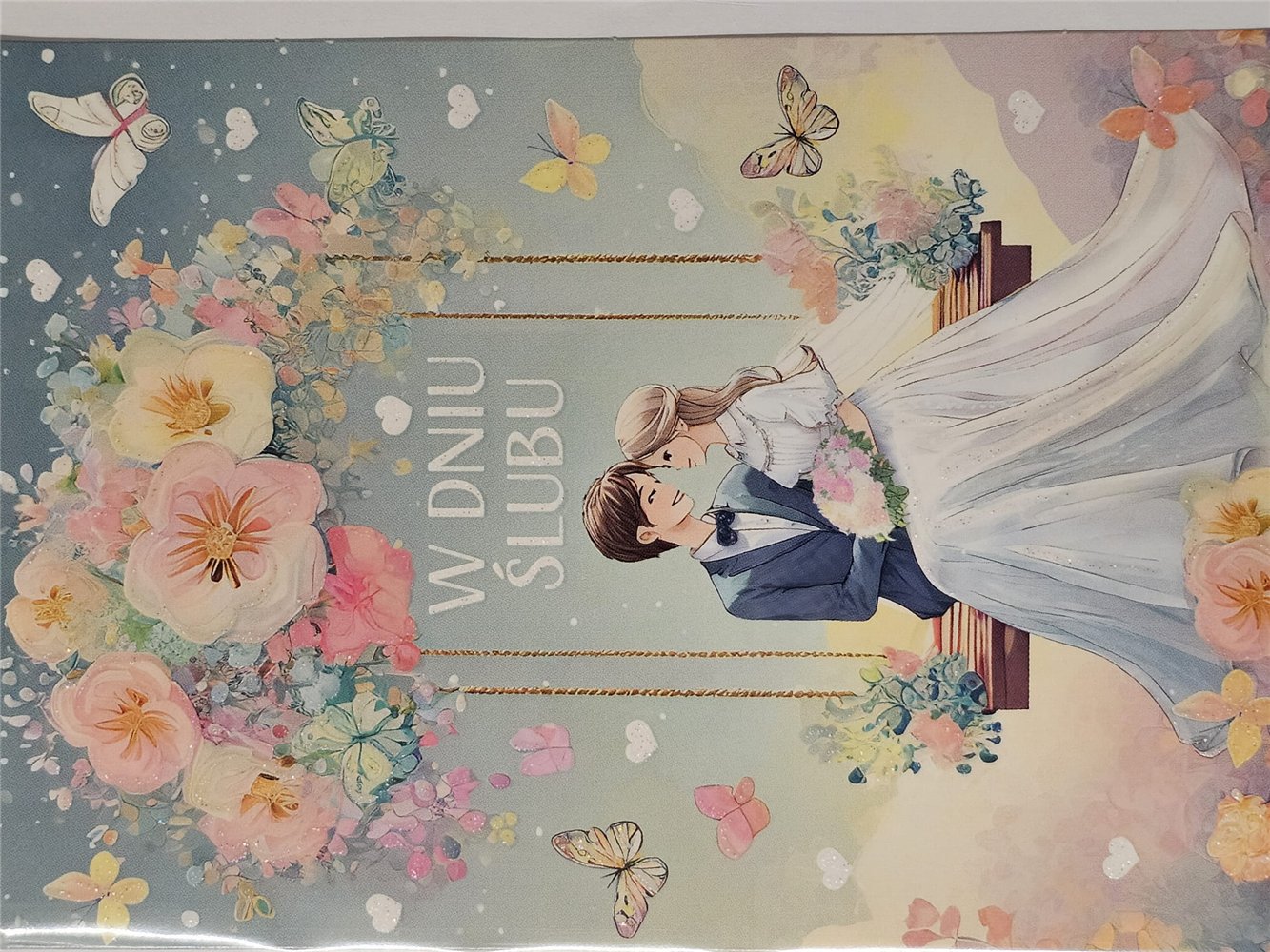 pamiątka na ślub, kartka na ślub, pocztówka ślubna 12 cm *16,5 cm 17182470317