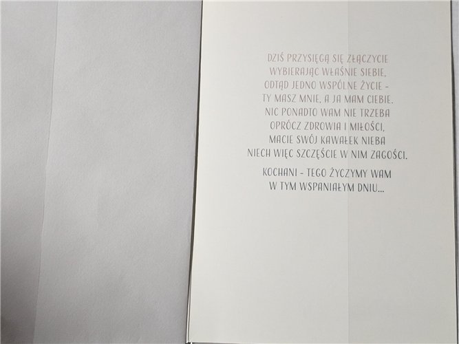 pamiątka na ślub, kartka na ślub, pocztówka ślubna 12 cm *16,5 cm 17182470317