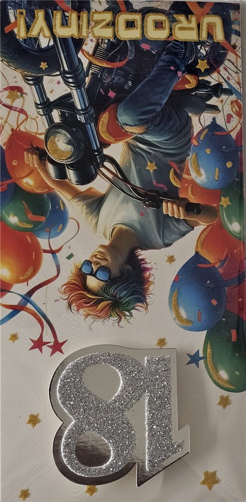 kartka na osiemnastkę kartka na 18 kartki WESOŁE 10,5 cm *21,5 cm 17279448002 kartka na osiemnastkę kartka na 18 kartki WESOŁE 10,5 cm *21,5 cm 17279448002