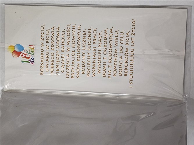 kartka na osiemnastkę kartka na 18 kartki WESOŁE  10,5 cm *21,5 cm 17279452574
