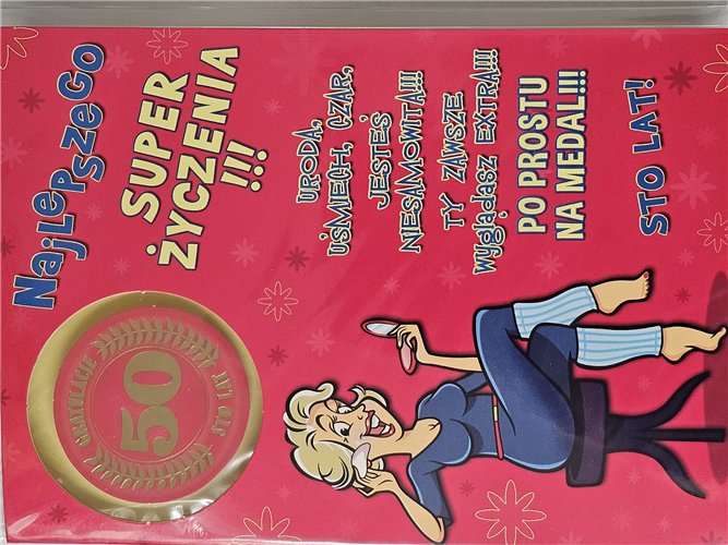 kartka urodzinowa na 50 lat  11,7 cm *16,7cm 17289137635