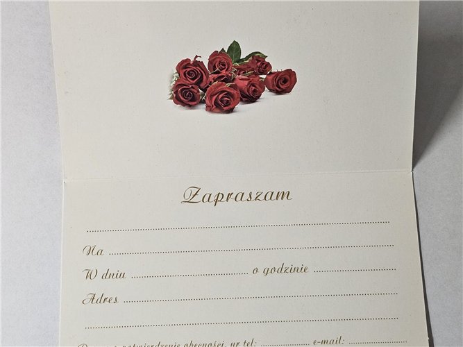 zaproszenia uniwersalne  9 cm *17 cm 17289163173