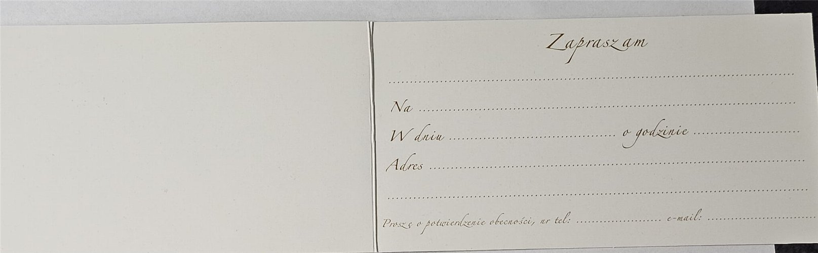 zaproszenia uniwersalne  9 cm *17 cm 17289175354