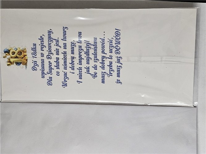kartka na osiemnastkę kartka na 18 kartki WESOŁE  10,5 cm *21,5 cm 17339149209