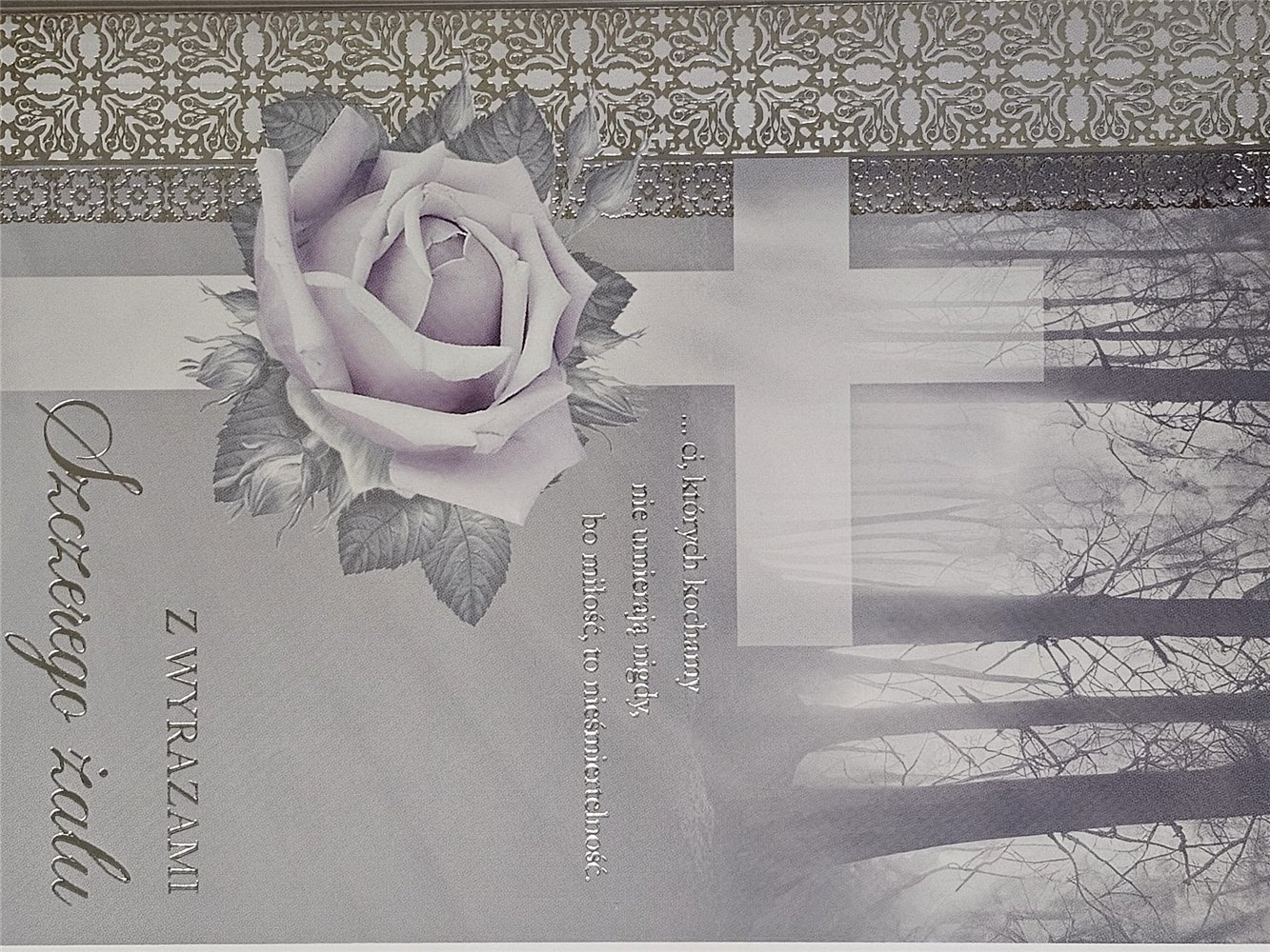 z wyrazami szczerego żalu, kondolencje 11,8 cm *16,7 cm 17372022619