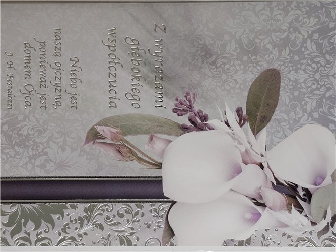 z wyrazami szczerego żalu, kondolencje 11,8 cm *16,7 cm 17372026267