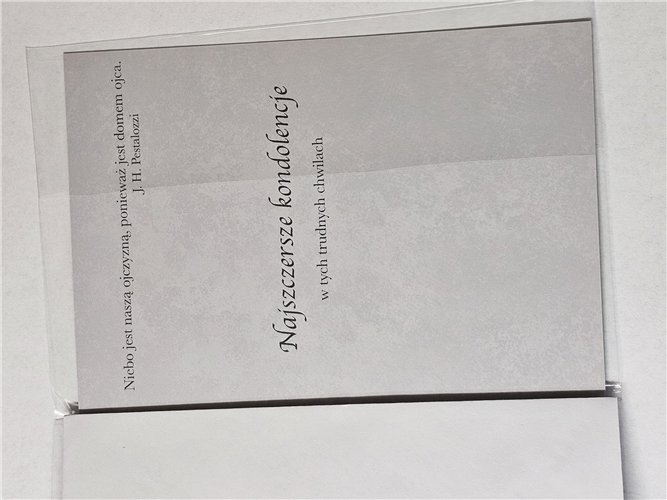 z wyrazami szczerego żalu, kondolencje 11,8 cm *16,7 cm 17372040574