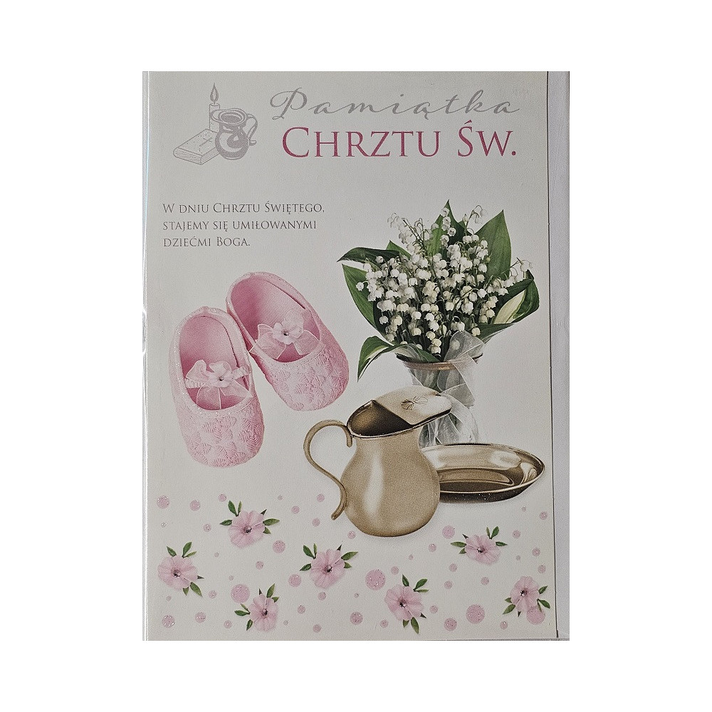 pamiątka na Chrzest Święty, Kartka na Chrzest 11,8 cm *16,7 cm 17786838324