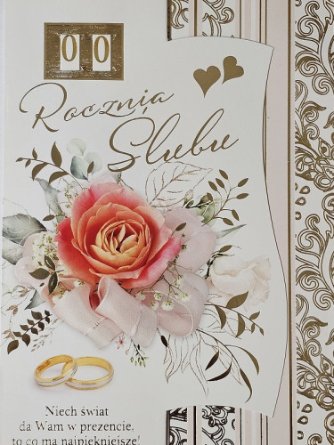 Kartki na rocznicę ślubu z wymiennymi cyframi 11,7 cm *16,50 cm  16897830900