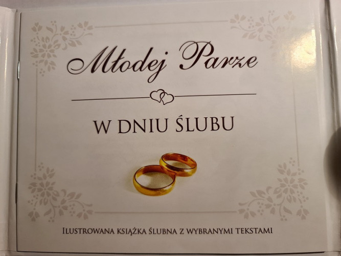 pamiątka na ślub, Książeczka na Ślub  15,1 x 19 cm 17789641954