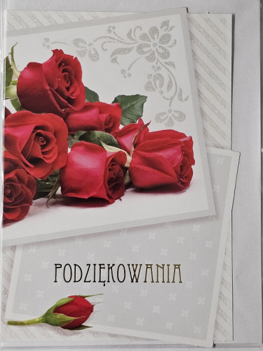 Kartki z okazji podziękowanie 11,7 cm *16,5 cm